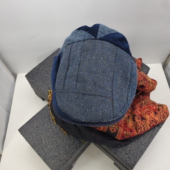 Grace Hats Race G Hunting Cap Plaid Blue Hat Vintage - Picture 12 of 12